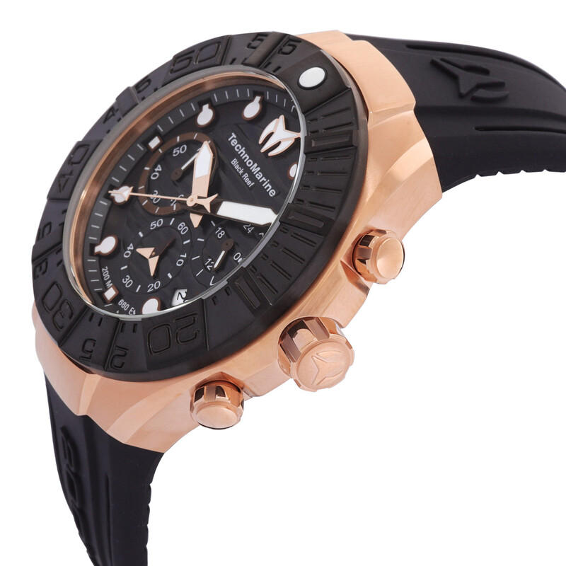 Technomarine Reef Black Chronograph GMT Quartz Black Dial 