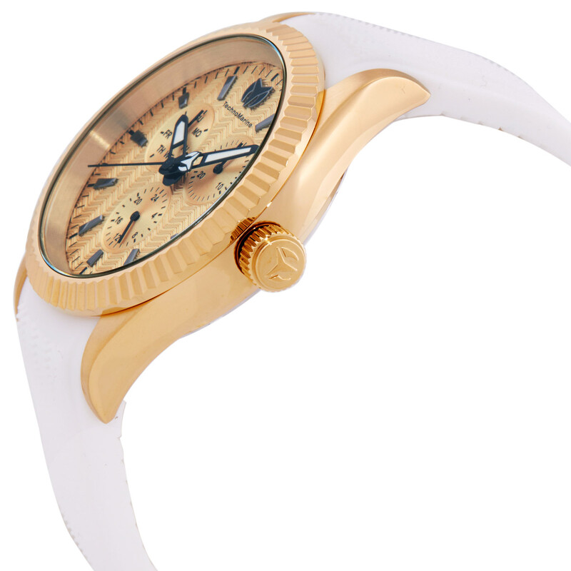 Technomarine Gold-Tone Watch Technomarine Seven Seas Chronograph GMT Quartz Gold Dial  main image 3