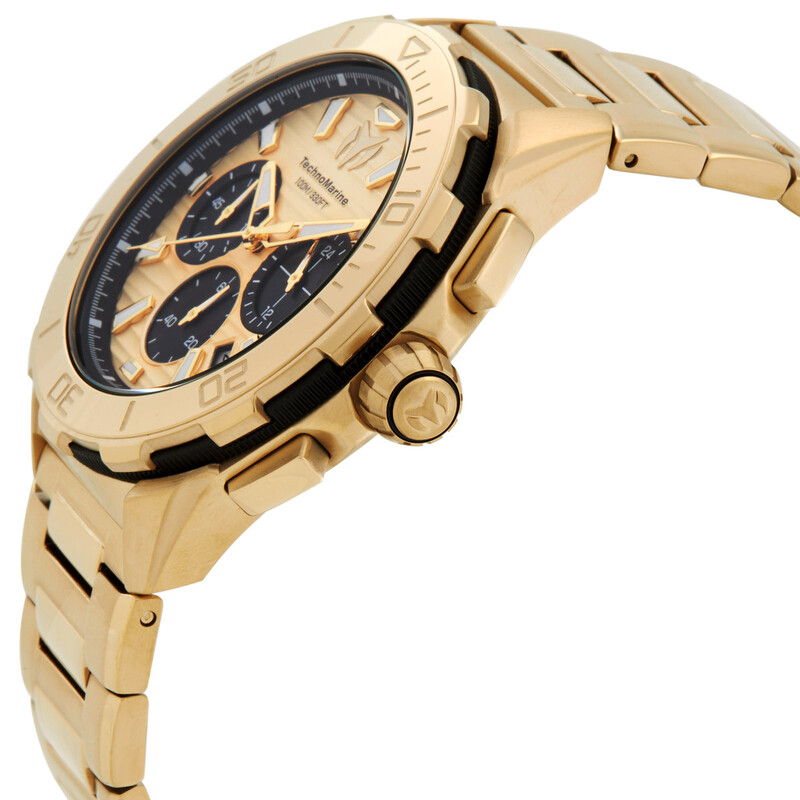 Technomarine Seven Seas Chronograph GMT Quartz Gold Dial Men's