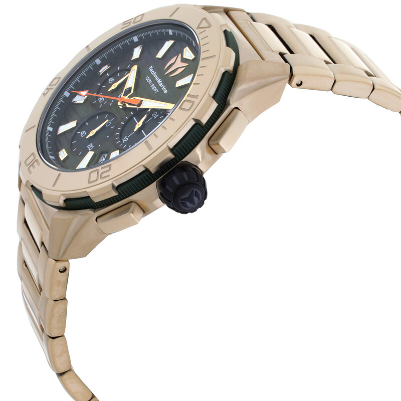Technomarine Seven Seas GMT Chronograph Olive Green and  display picture 3