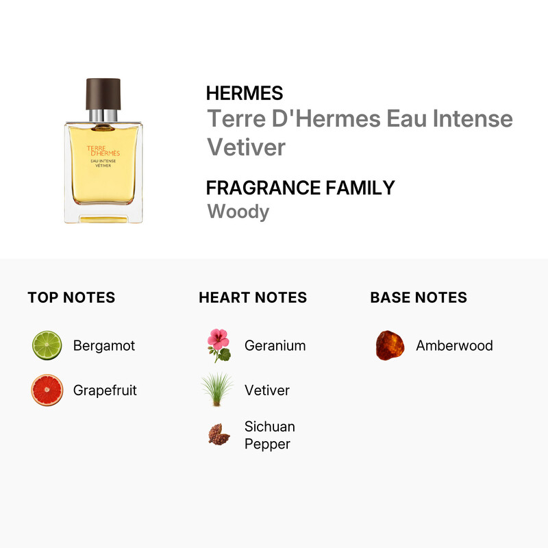 Terre Dhermes Eau Intense Vet / Hermes EDP Spray 1.6 oz (50 ml) (m)