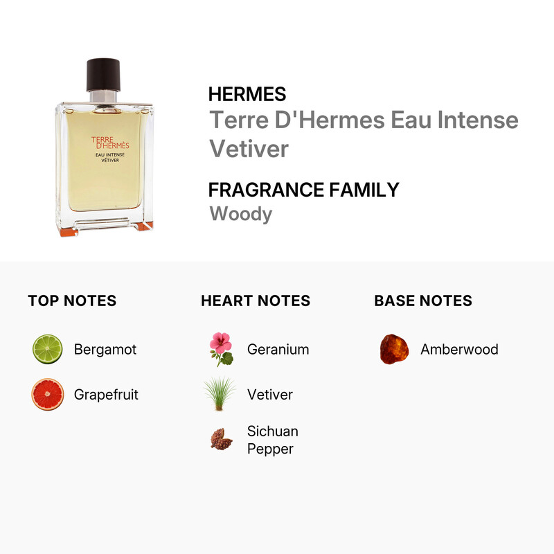Hermes Terre DHermes Eau Intense Vetiver / Hermes EDP Spray 3.3 oz