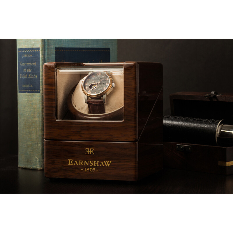 Thomas Earnshaw Brown Wooden Winder Box ES-WBOX-01 194595050721