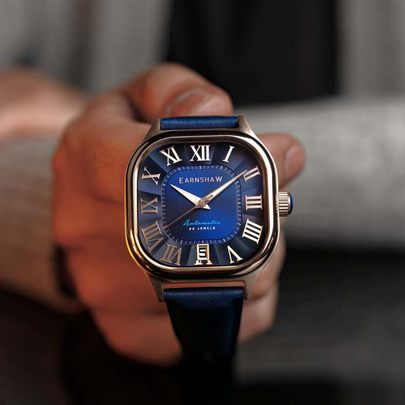 NWT Thomas Earnshaw Coussin Automatic Blue Dial Men\'s Watch Lapis Blue | Coussin Automatic – Thomas Earnshaw main image 4
