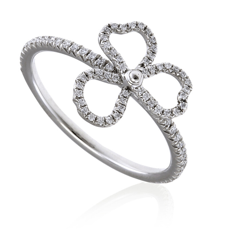 Tiffany & Co. フラワーデザインリング Tiffany & Co. & CO. Ladies Tiffany Paper Flowers Diamond Open