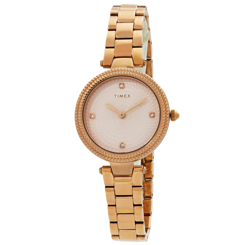 Timex Adorn Quartz Crystal Pink Dial Ladies Watch  display picture 1