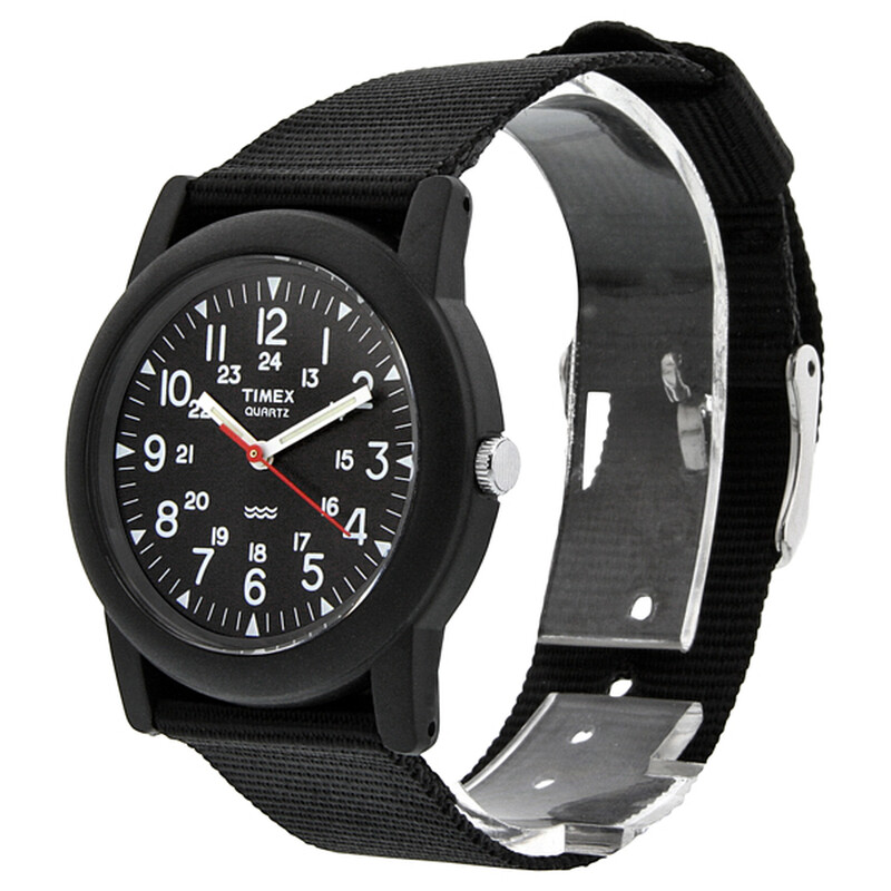 Timex Camper Black Dial GMT Men's T18581 0753048964246 - Watches