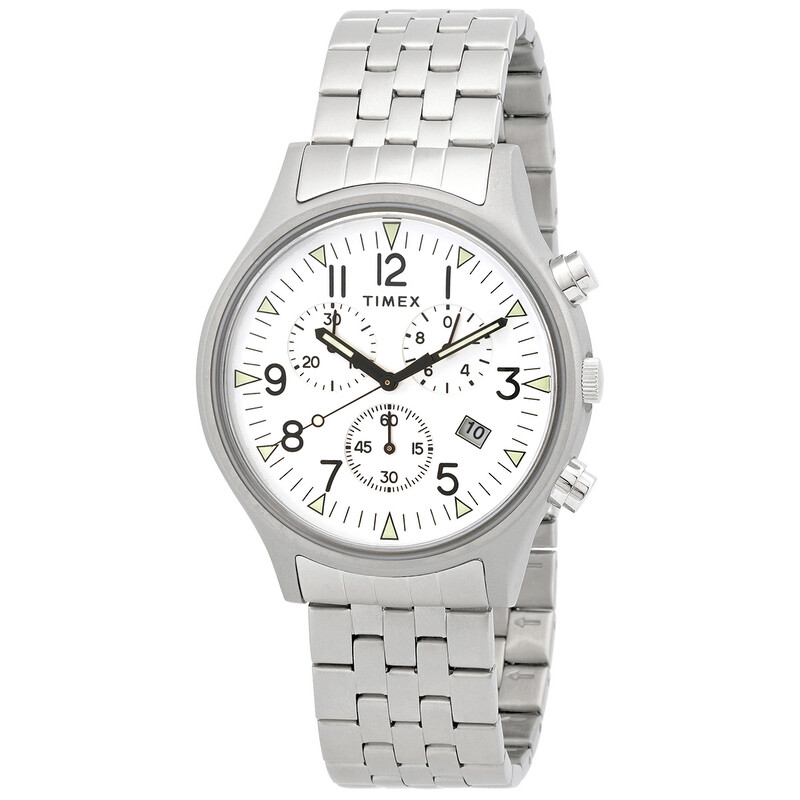 Timex Rene Timex Chronograph Quartz White Dial Men's Watch TW2R68900 TW2R68900VQ ...