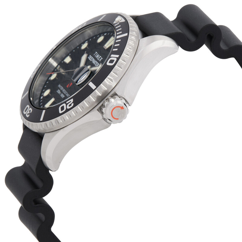 bade　TIMEX 　Deep Water ダイバーズウォッチGM箱無し Timex Deepwater Quartz Black Dial Men's Watch TW2W81600VQ