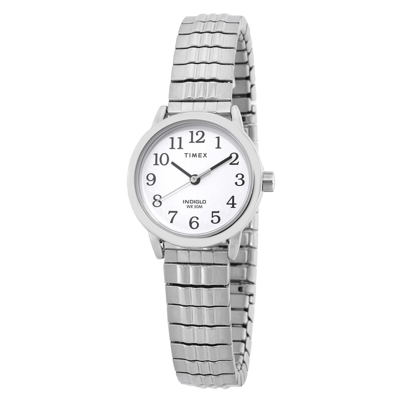 Women\'s Silver White Analog Quartz Easy Reader Adjustable Luminous Classic Watch Timex Easy Reader Quartz White Dial Ladies Watch TW2V05800  main image 2