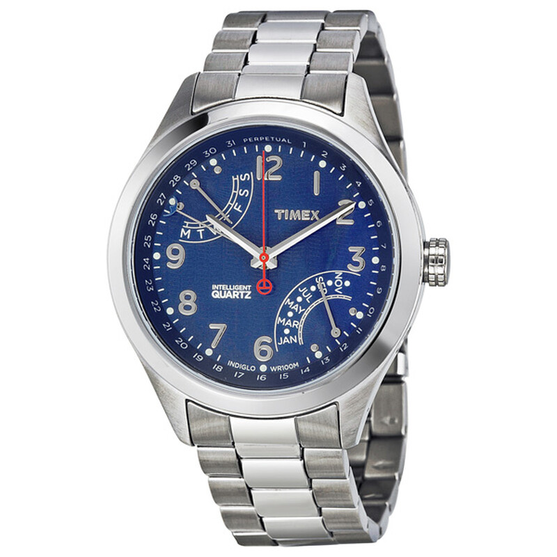 ♦期間限定値下中♦ ✨美品　TIMEX INTELLIGENT QUARTZ Timex Intelligent Quartz Perpetual Calendar Stainless Steel Men's