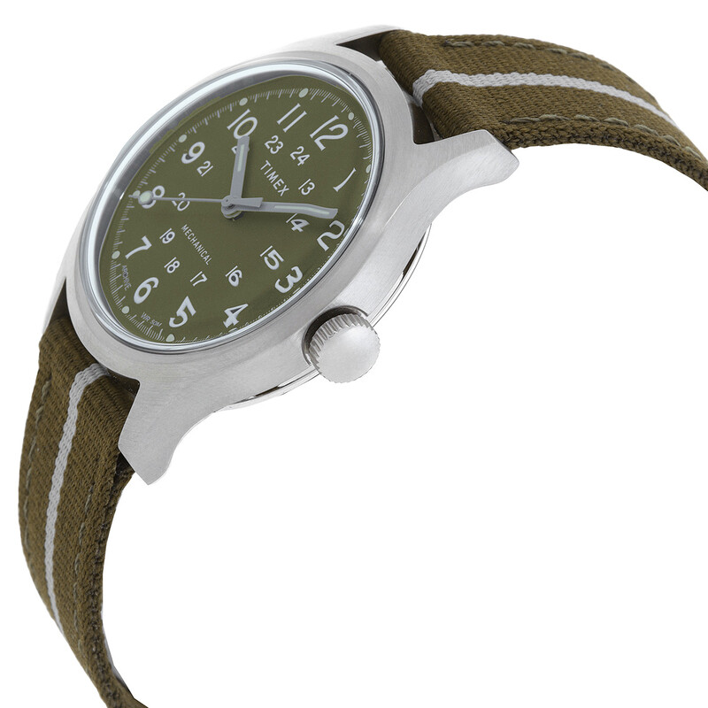 Timex MK1 Hand Wind Green Dial Men's Watch TW2U69000 194366092448