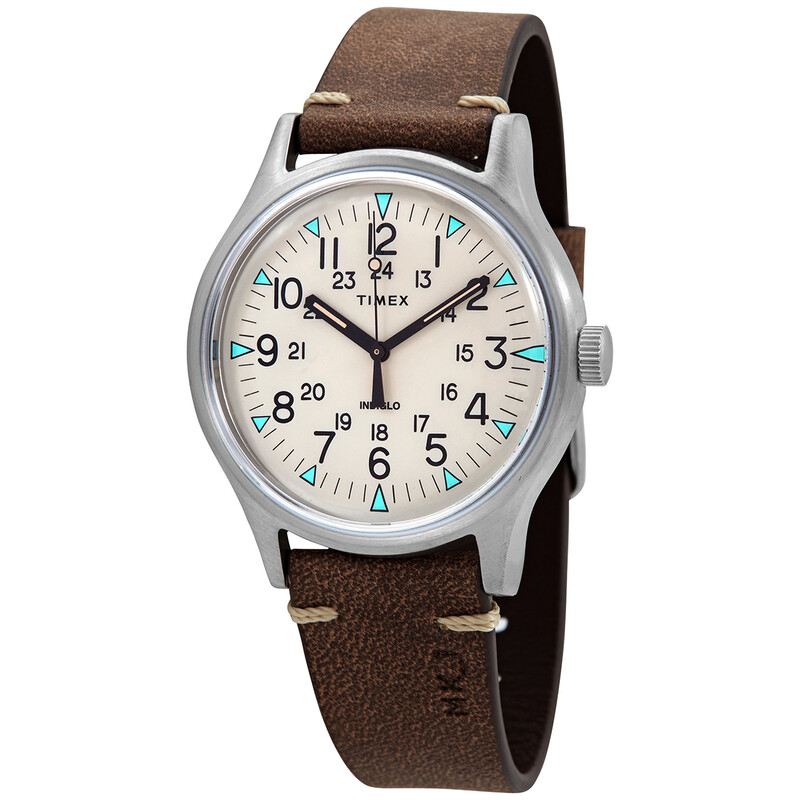 Timex MK1 Quartz Beige Dial Brown Leather Men's Watch TW2R96800