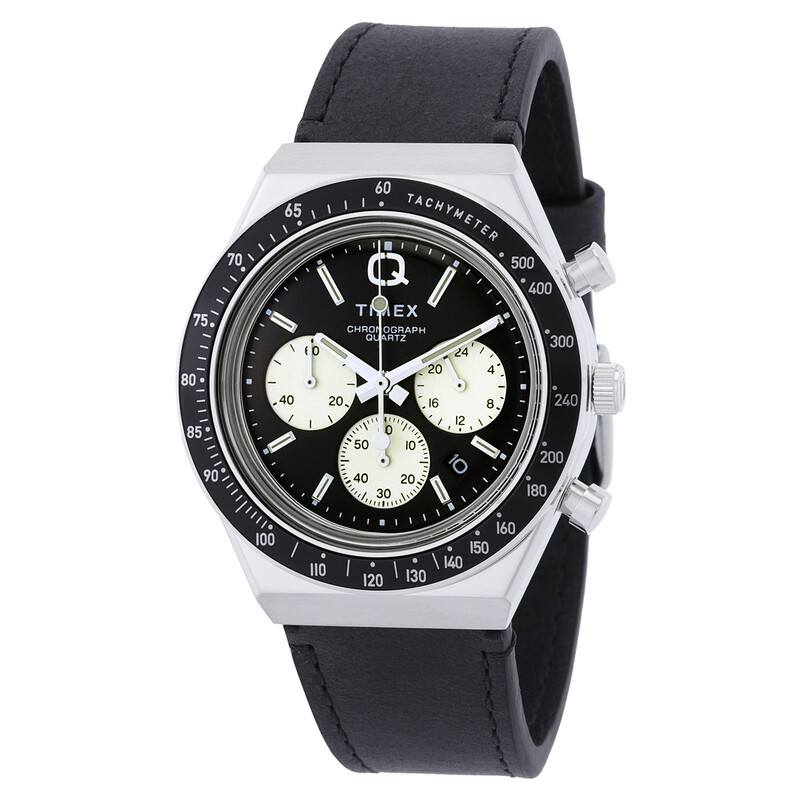Timex Q Chronograph Quartz Black Dial Men's Watch TW2V42700