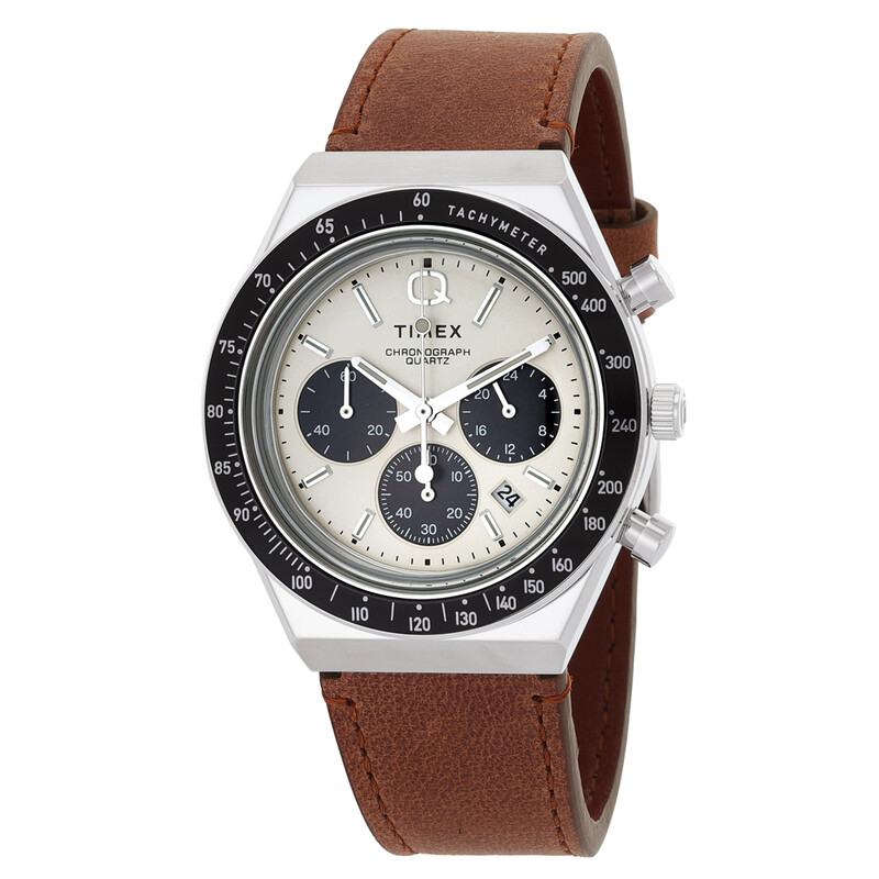 TIMEX Q クロノグラフ ベルト未使用 Q TIMEX クォーツ Timex Q Chronograph Quartz Cream Dial Men's Watch TW2V42800