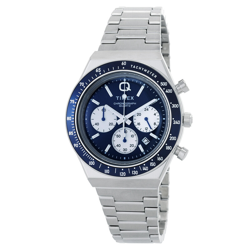 Timex Q Timex Chronograph Quartz Blue Dial Men