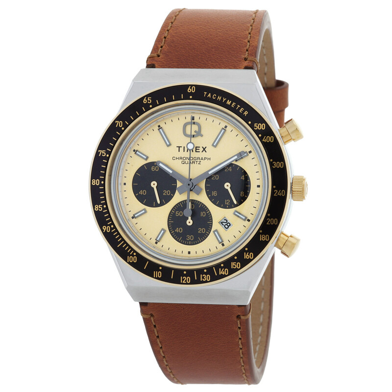 Timex Q Timex Chronograph Quartz Gold Dial Men's Watch TW2W64400