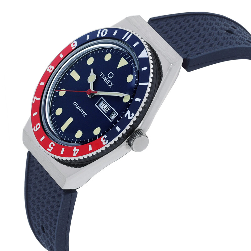 Timex Q Timex Quartz Blue Dial Pepsi Bezel Men's Watch TW2V32100