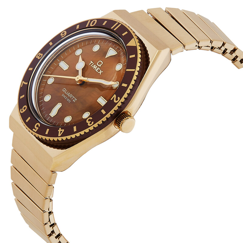 knee length dresses for ladies Tiny Gold-Tone Mechanical Timex Women's Watch main image 0
