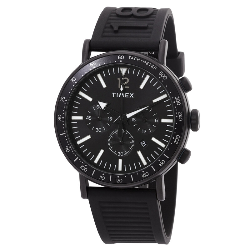 Timex Standard Chronograph Quartz Black Dial Men display picture 1