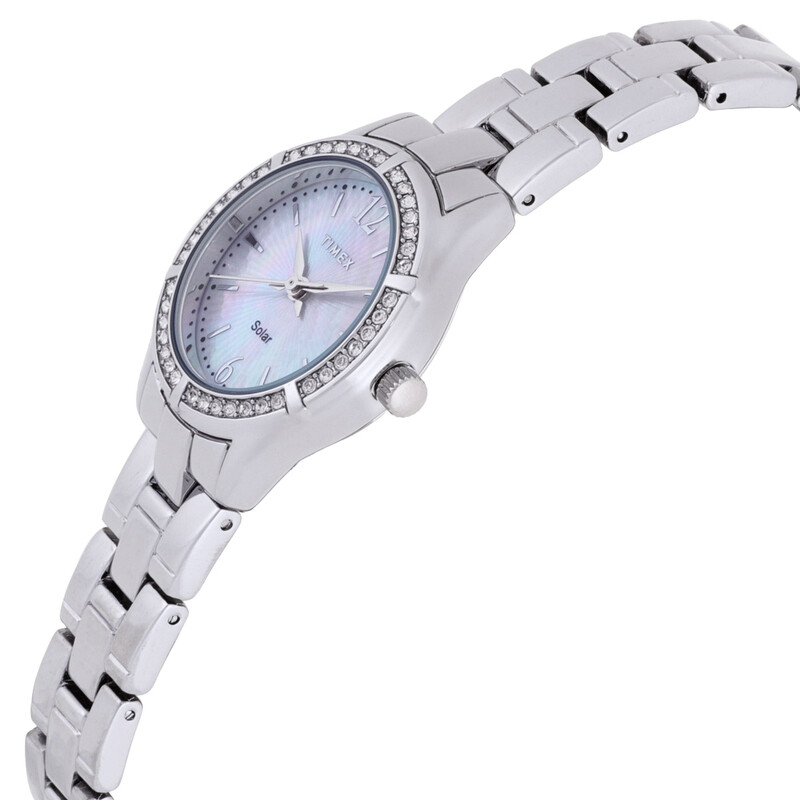 Timex Trend Crystal Watch Timex Trend Quartz Crystal Silver Dial Ladies Watch  main image 3