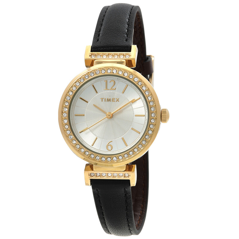 Timex Trend Quartz Crystal Silver Dial Ladies Watch 