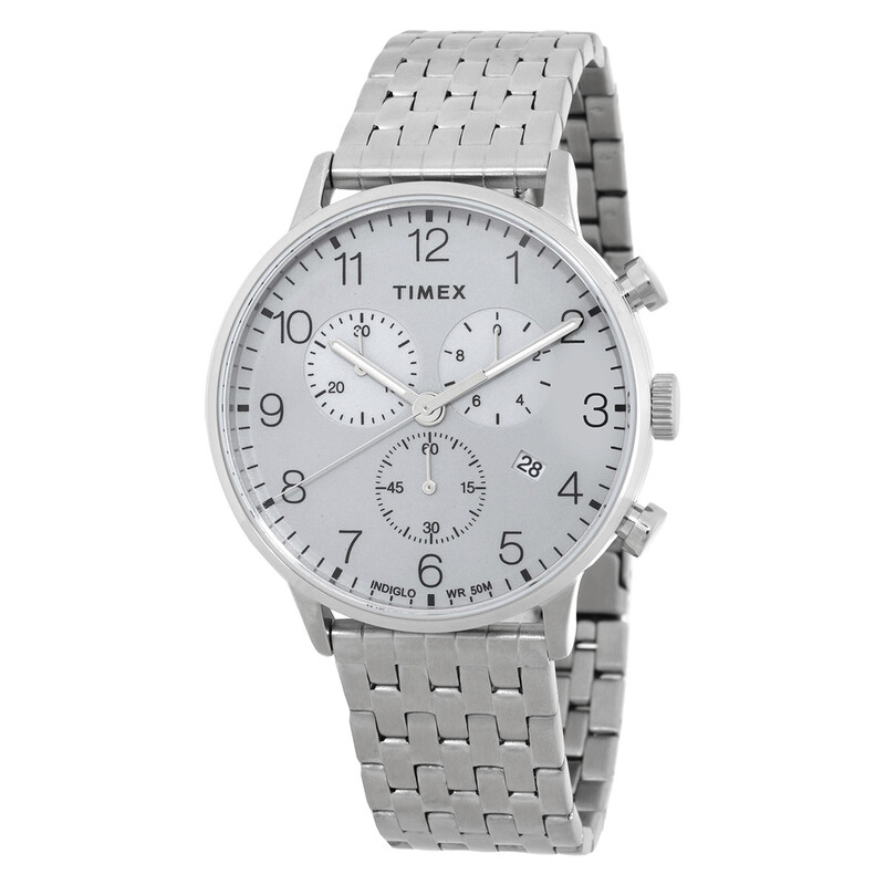 ＴＷ６０ Timex Waterbury Chronograph Quartz Silver Dial Men's Watch