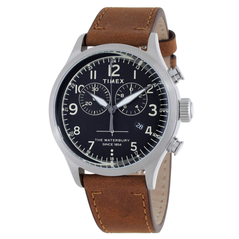 Timex Waterbury Quartz Black Dial Men's Watch