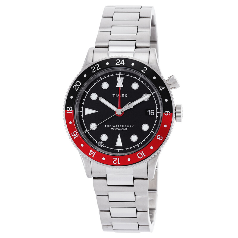 Timex Waterbury Traditional GMT Quartz Black Dial Coke Bezel Men's