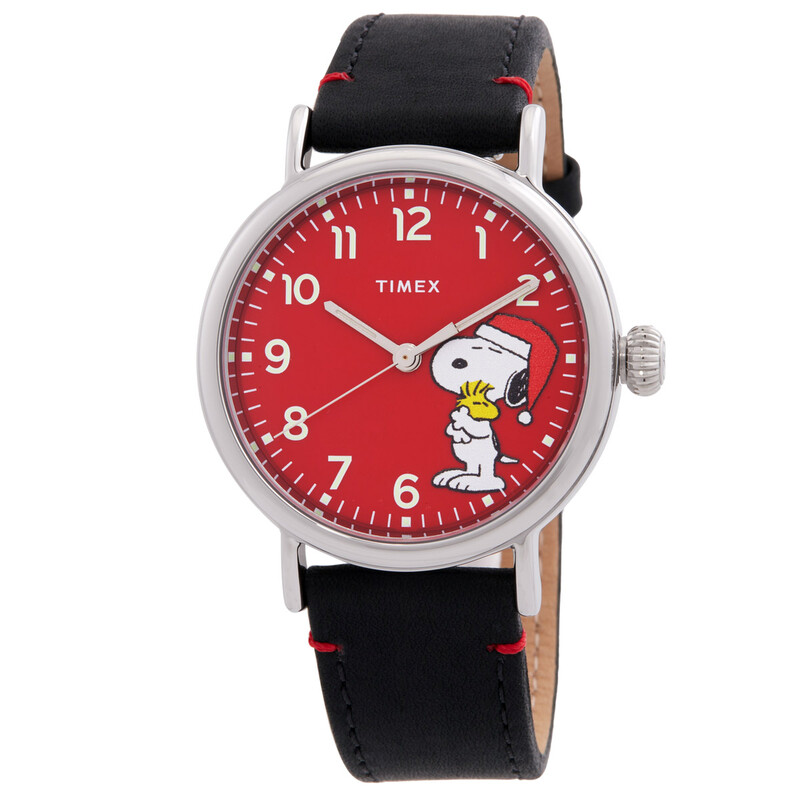 Timex X Peanuts Featuring Snoopy Holiday Quartz Red Dial Unisex