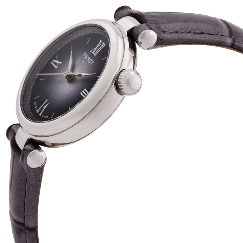 Tissot Desir Quartz Graded Silver-Black Dial Ladies Watch