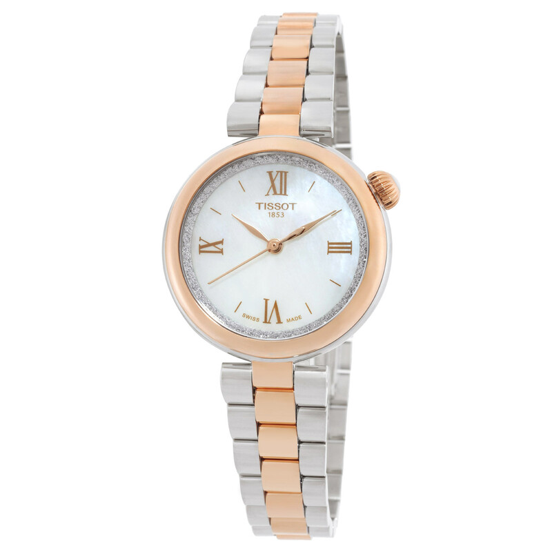 Tissot Desir Quartz White Mother of Pearl Dial Ladies Watch