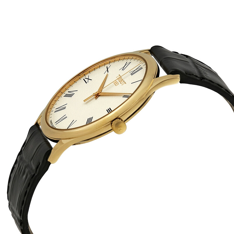 Tissot Excellence Silver Dial 18kt Yellow Gold Men's Watch  T926.410.16.013.00 7611608281536 - Watches, Excellence - Jomashop