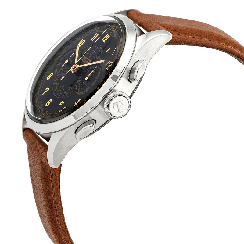 Tissot Heritage Telemeter Chronograph Automatic Black Dial Men's Watch ...