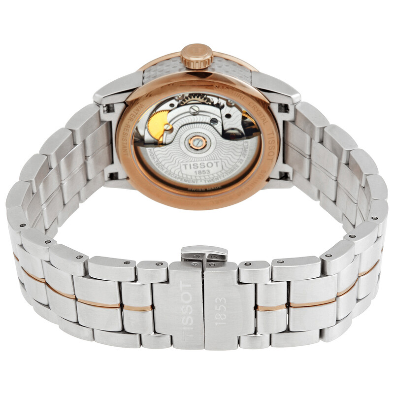 Tissot Luxury Automatic Diamond White Mother of Pearl Dial Ladies