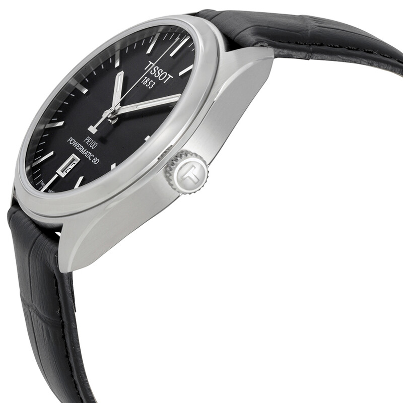 Tissot PR 100 Powermatic 80 Black Dial Men's Watch T101.407.16