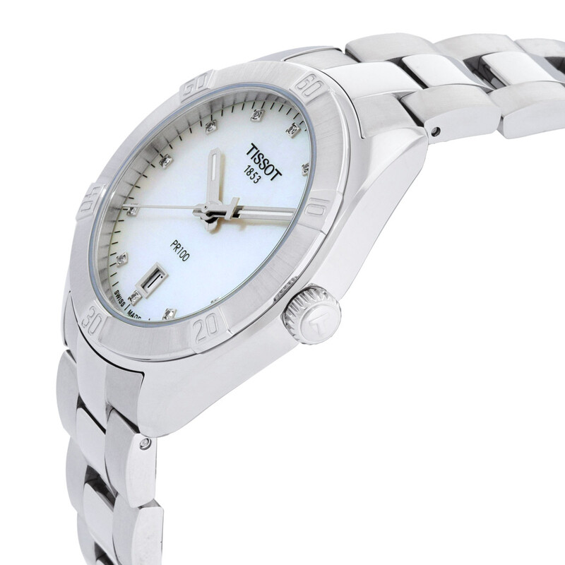 NWT Tissot T-Classic PR100 Quartz Diamond Mother of Pearl Dial Ladies Watch Tissot T- Classic PR 100 Sport Chic Mother of Pearl Diamond  main image 2