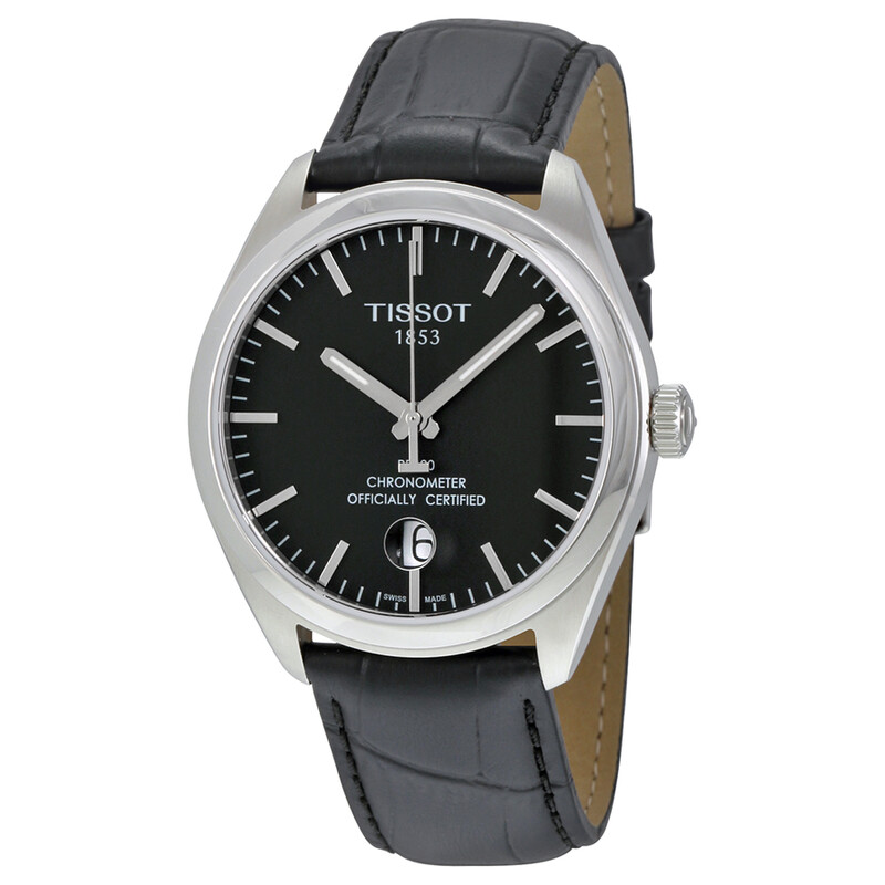 TISSOT PR100 ブラック腕時計 TISSOT PR 100 Black Dial Watch, 40mm
