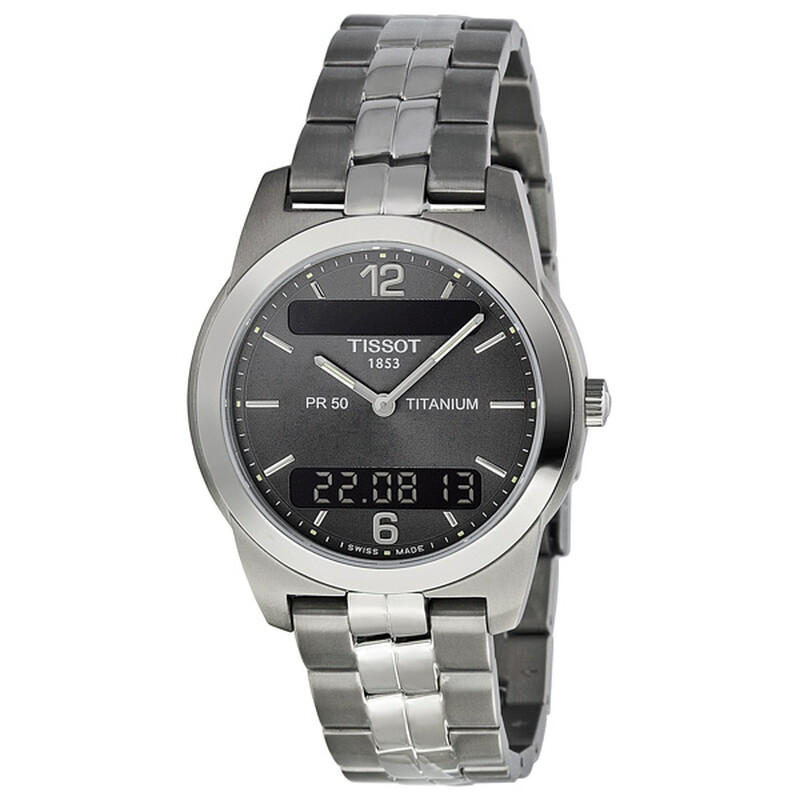 Tissot Women\'s T-Classic Dark Gray Analog-Digital Dial Multi-Function Titanium TISSOT T-TOUCH 1853 Compass Multi-Function Quartz watch  main image 2