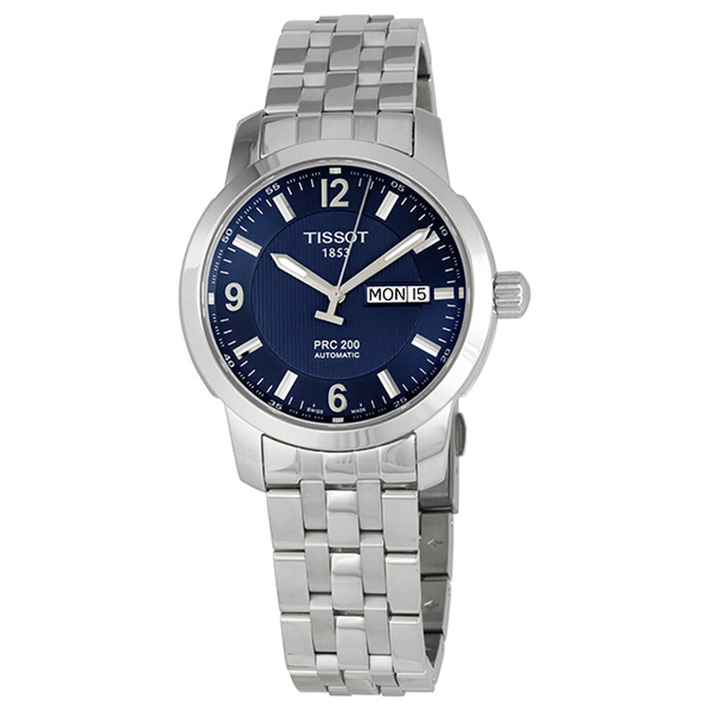 美品　TISSOT PRC 200　文字盤ブルー　サファイアクリスタル　新品電池 T055.417.11.047.00 Tissot PRC 200 Blue Dial Stainless Steel Quartz