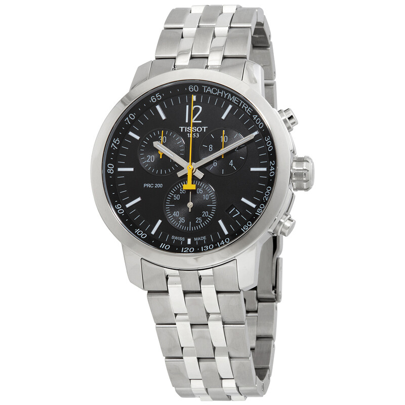 Tissot PRC 200 Chronograph Quartz Black Dial Men's Watch T114