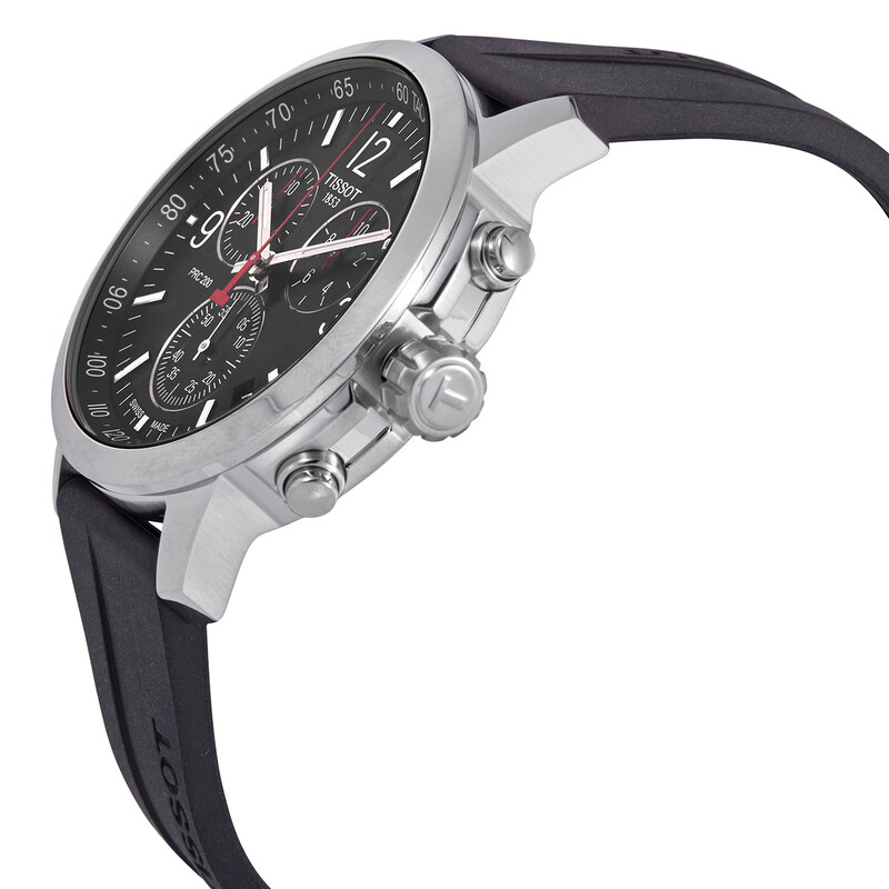 Tissot PRC 200 Chronograph Quartz Black Dial Men's Watch T114