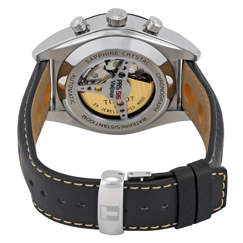TISSOT／ PRS516-165FT Rare Automatic ♂ Tissot PRS516 Black Dial Black Leather Men's Watch T91.1.427.81
