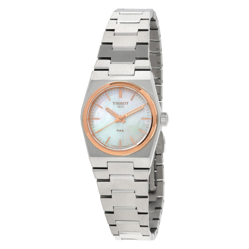 Tissot PRX Quartz White Mother of Pearl Dial Ladies Watch