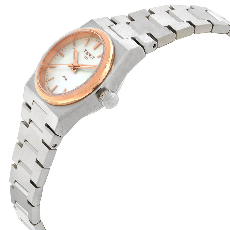 Tissot PRX Quartz White Mother of Pearl Dial Ladies Watch  display picture 1