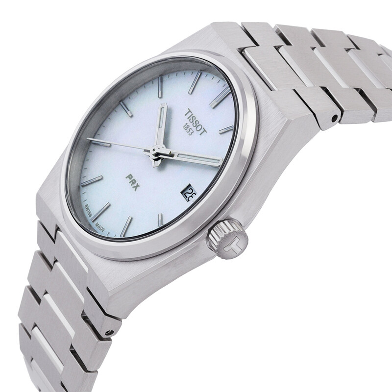 Tissot PRX Quartz White Mother of Pearl Dial Ladies Watch
