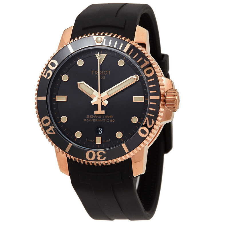 Tissot Seastar 1000 Powermatic 80 Automatic Black Dial Men's Watch