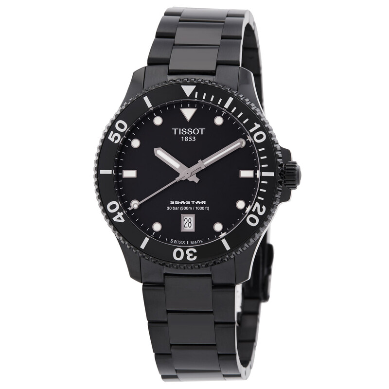 TISSOT SEASTAR シースター Tissot Seastar 1000 Quartz Black Dial Men's Watch T1204103305100