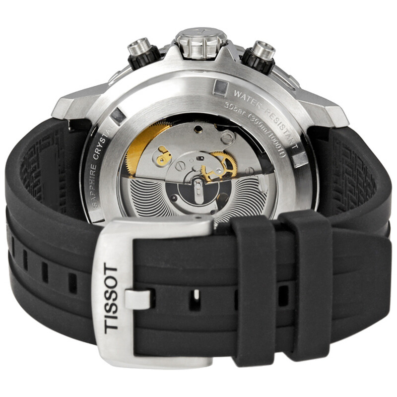 Tissot Seastar Chronograph Automatic Black Dial Men's Watch