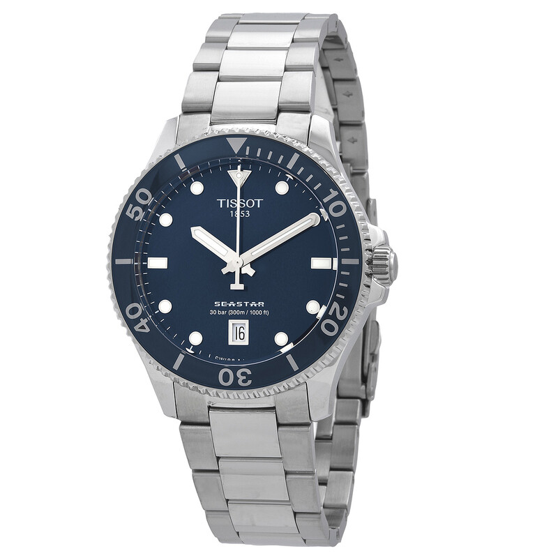 NWT Tissot Seastar Quartz Blue Dial Men\'s Watch Tissot Tissot Seastar Quartz Blue Dial, Steel Bracelet  main image 3